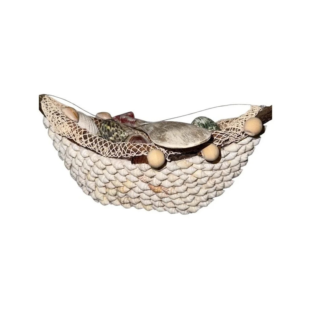 SIMONMILLER Nautical Seashell Boat Christmas Tree Ornament Driftwood Oar‎ 9